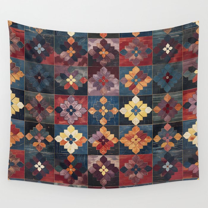 Amethyst Trail Patchwork Wall Tapestry Gallery Image 1
