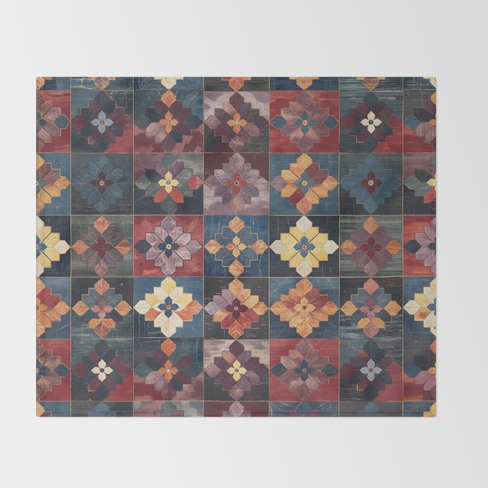 Amethyst Trail Patchwork Throw Blanket Gallery Image 2