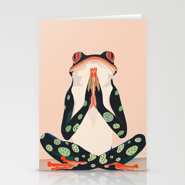 Yoga Frog Stationery Card Gallery Image 2