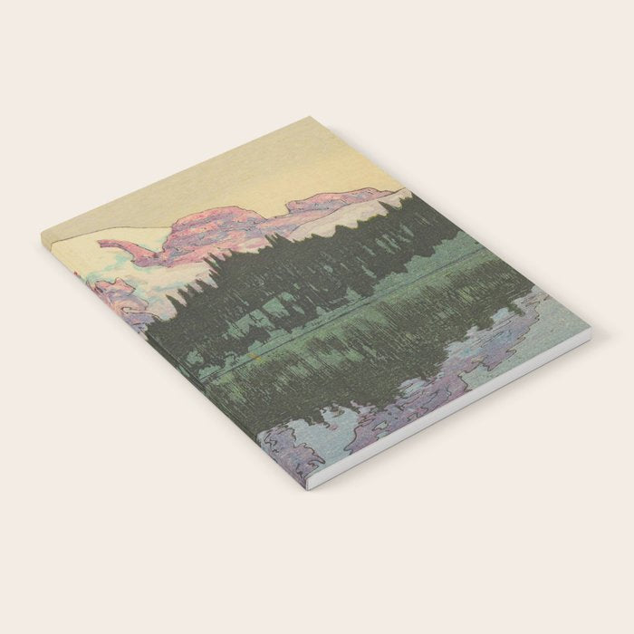 Hiroshi Yoshida Vintage Japanese Woodblock Print Reflection Lake Landscape Notebook Gallery Image 1