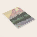 Hiroshi Yoshida Vintage Japanese Woodblock Print Reflection Lake Landscape Notebook Gallery Image 3