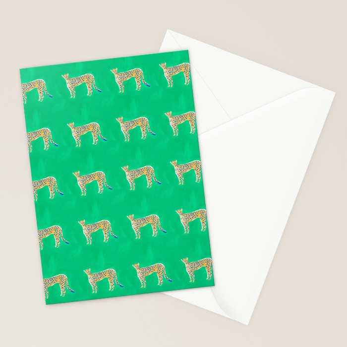 Leopard - Green Stationery Card Gallery Image 2