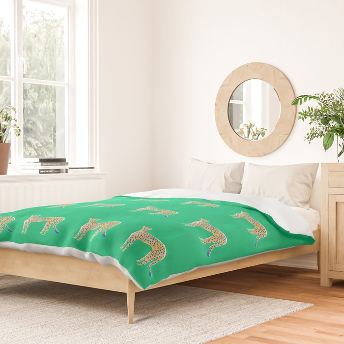 Leopard - Green Duvet Cover Gallery Image 2