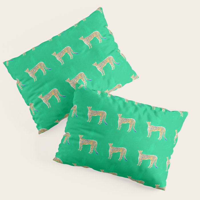 Leopard - Green Pillow Sham Gallery Image 3