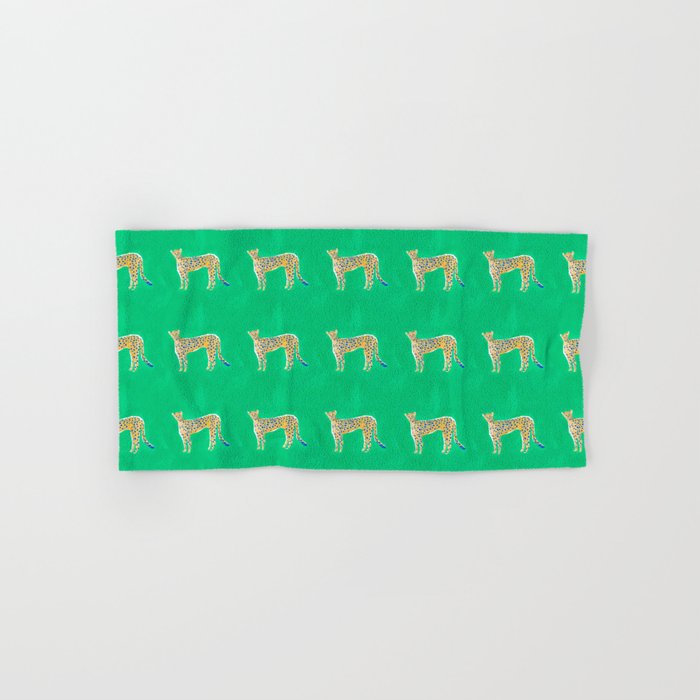 Leopard - Green Bath Towel Gallery Image 1
