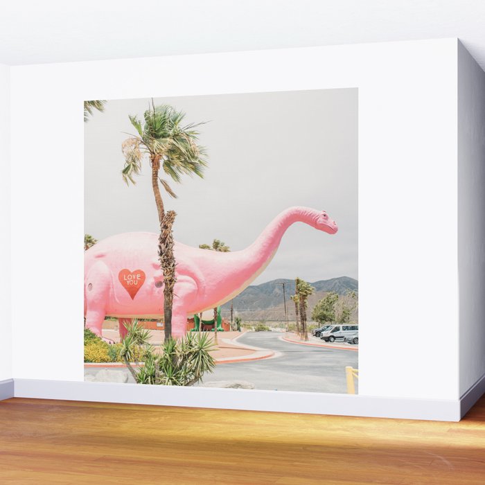 Pink Dinosaur | Cabazon Dinosaurs in Palm Springs California | Brontosaurus Love You Wall Mural Gallery Image 2