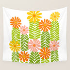 Minimalist Floral Art  Wall Tapestry Gallery Image 4