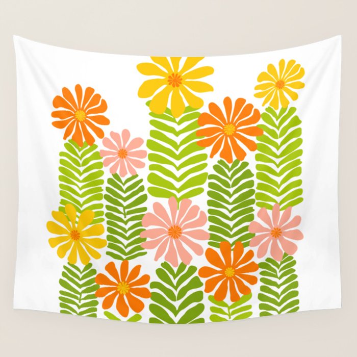 Minimalist Floral Art  Wall Tapestry Gallery Image 4