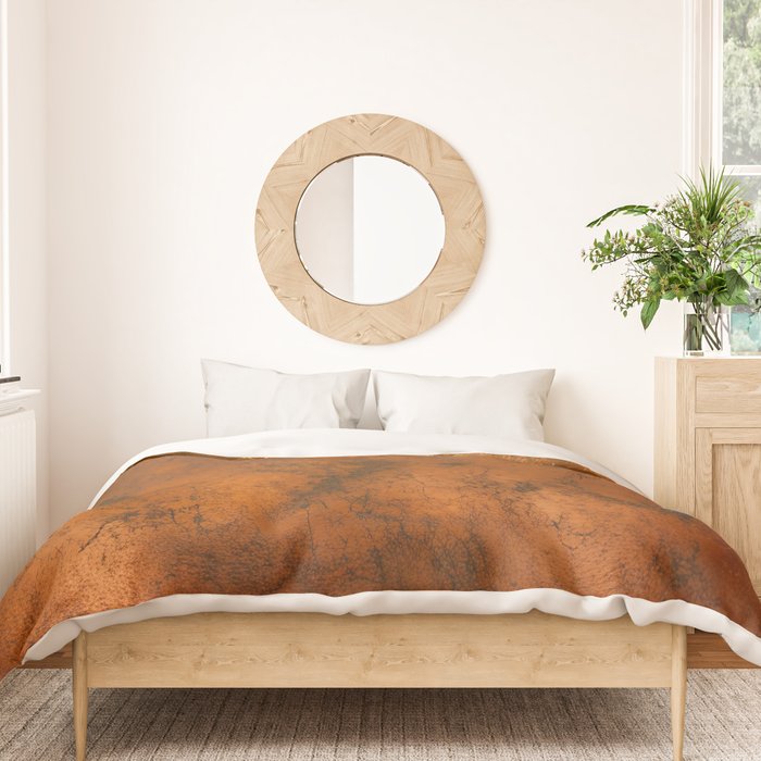 Aesthetic Rust Copper Japandi Art Duvet Cover Gallery Image 3