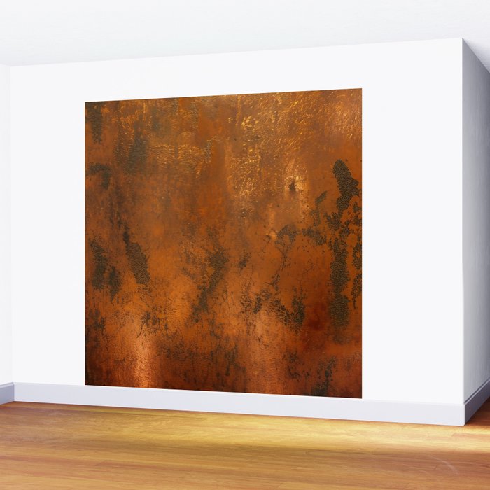 Aesthetic Rust Copper Japandi Art Wall Mural Gallery Image 2