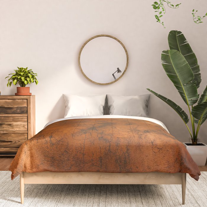 Aesthetic Rust Copper Japandi Art Comforter Gallery Image 3