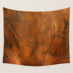 Aesthetic Rust Copper Japandi Art Wall Tapestry Gallery Image 4