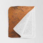 Aesthetic Rust Copper Japandi Art Throw Blanket Gallery Image 3