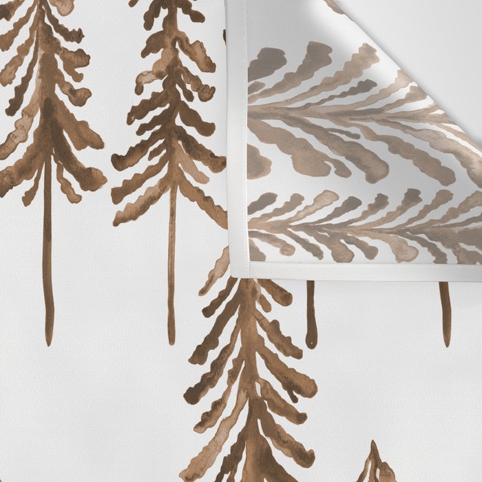 Pine Trees - Sepia Palette Wall Tapestry Gallery Image 3