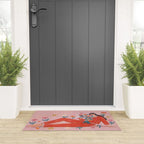 Modern Woman with Flowers Welcome Mat Gallery Image 3