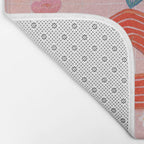 Modern Woman with Flowers Bath Mat Gallery Image 2