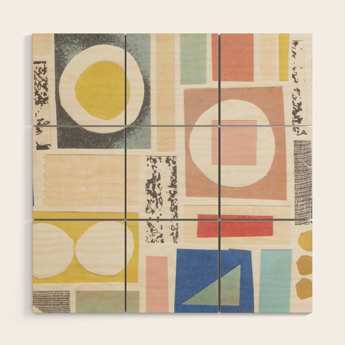 Abstract Mixed Media Collage #7 Wood Wall Art Gallery Image 1