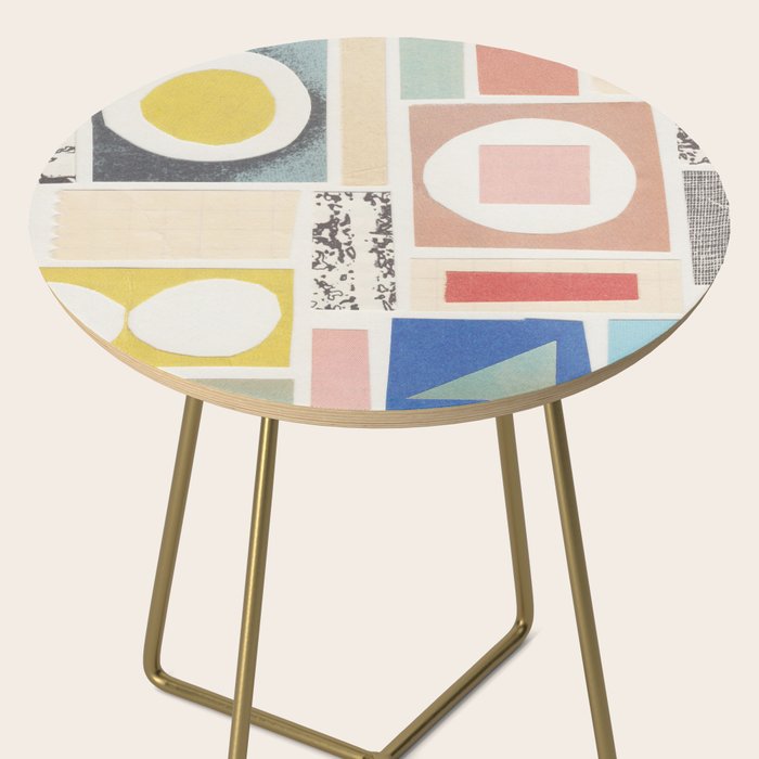 Abstract Mixed Media Collage #7 Side Table Gallery Image 2