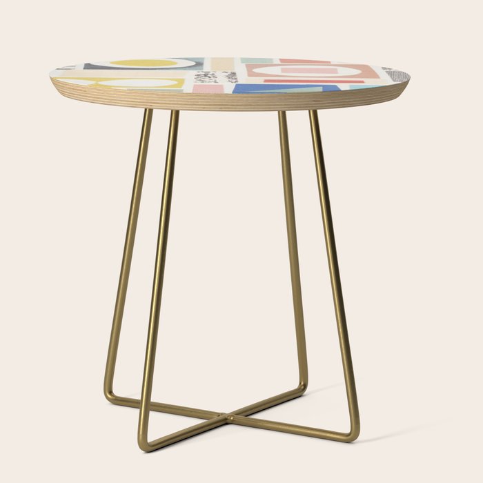Abstract Mixed Media Collage #7 Side Table Gallery Image 1