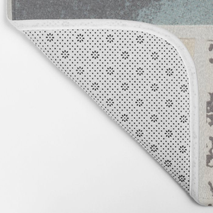 Abstract Mixed Media Collage #7 Bath Mat Gallery Image 2