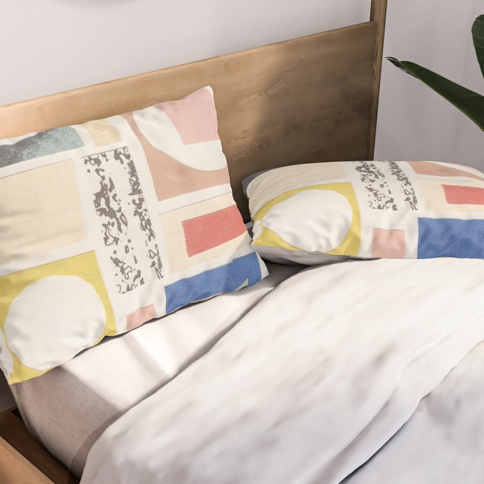 Abstract Mixed Media Collage #7 Pillow Sham Gallery Image 2