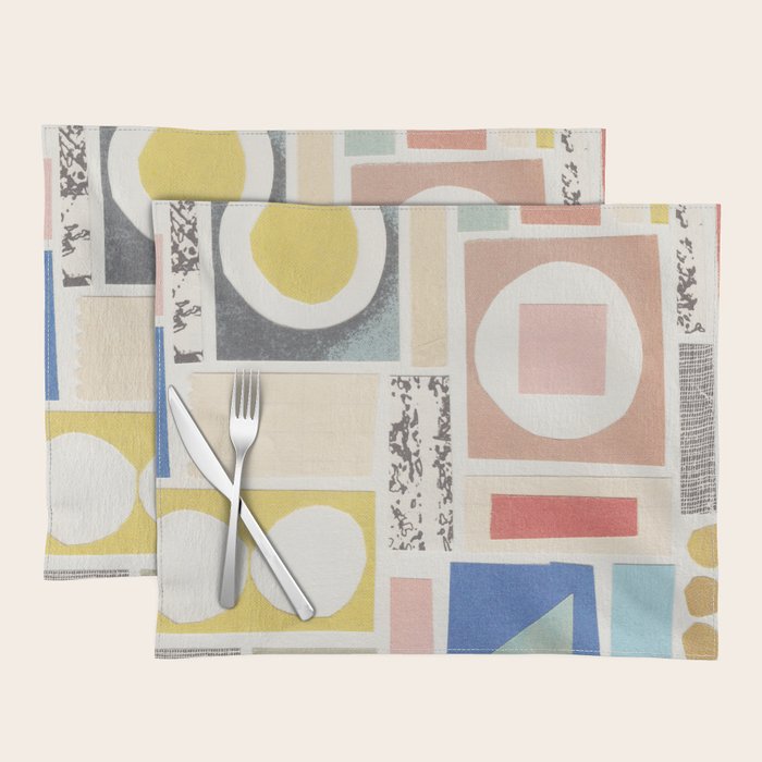 Abstract Mixed Media Collage #7 Placemat Gallery Image 1