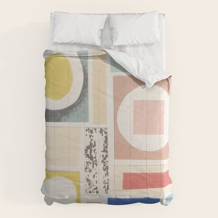 Abstract Mixed Media Collage #7 Comforter Gallery Image 1