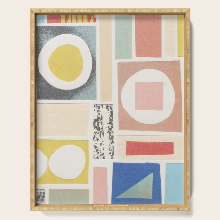 Abstract Mixed Media Collage #7 Serving Tray Gallery Image 1