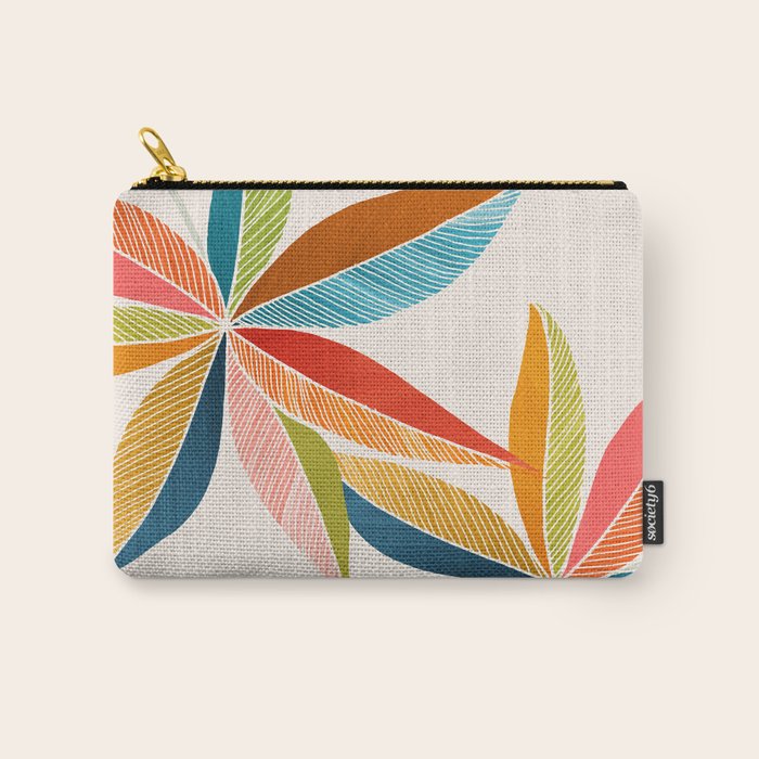Multicolorful Leaf Design Carry All Pouch Gallery Image 1