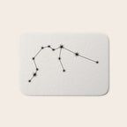 Aquarius Zodiac Star Constellation Line Art White Bath Mat Gallery Image 1