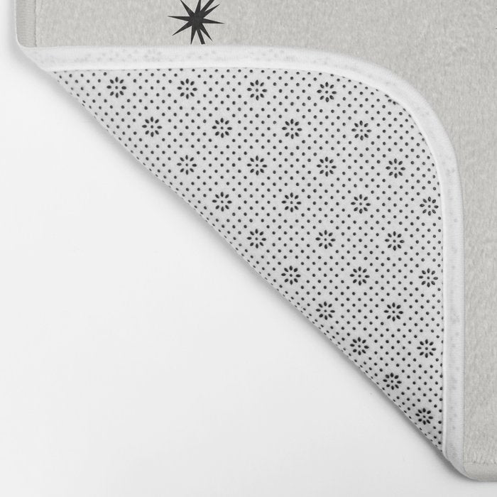 Aquarius Zodiac Star Constellation Line Art White Bath Mat Gallery Image 2
