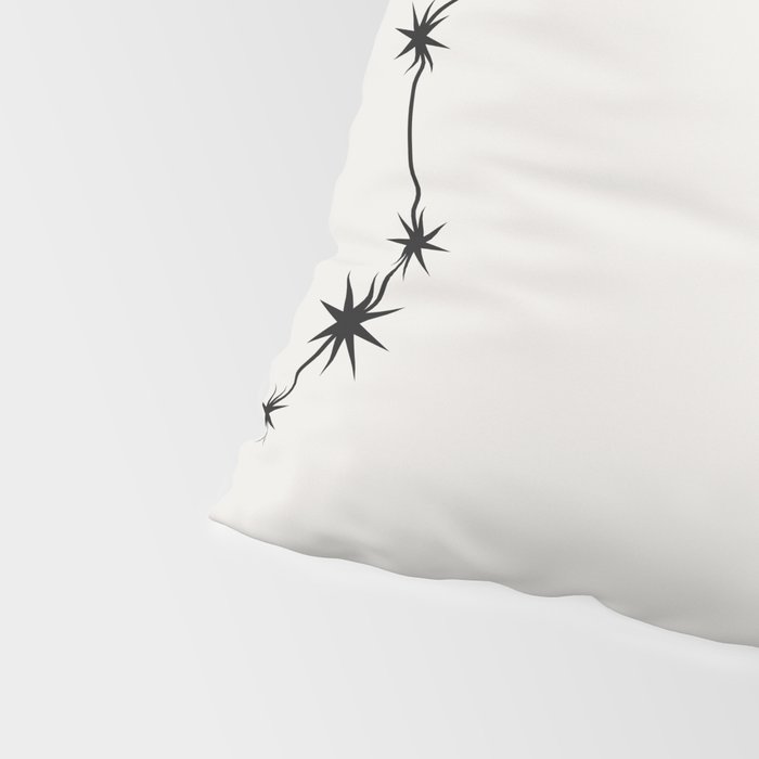Aquarius Zodiac Star Constellation Line Art White Pillow Sham Gallery Image 4