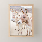Three Donkeys in Baja, Mexico Mini Art Print Gallery Image 1