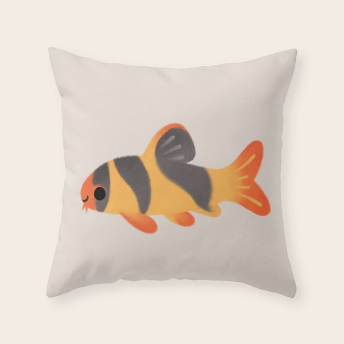 Clown loach Throw Pillow Gallery Image 6