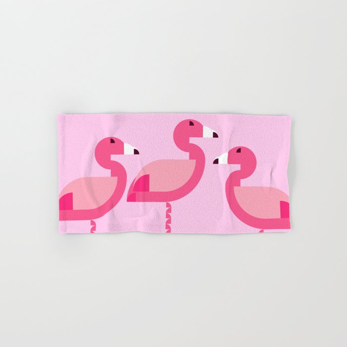 Geometric flamingo Bath Towel Gallery Image 1