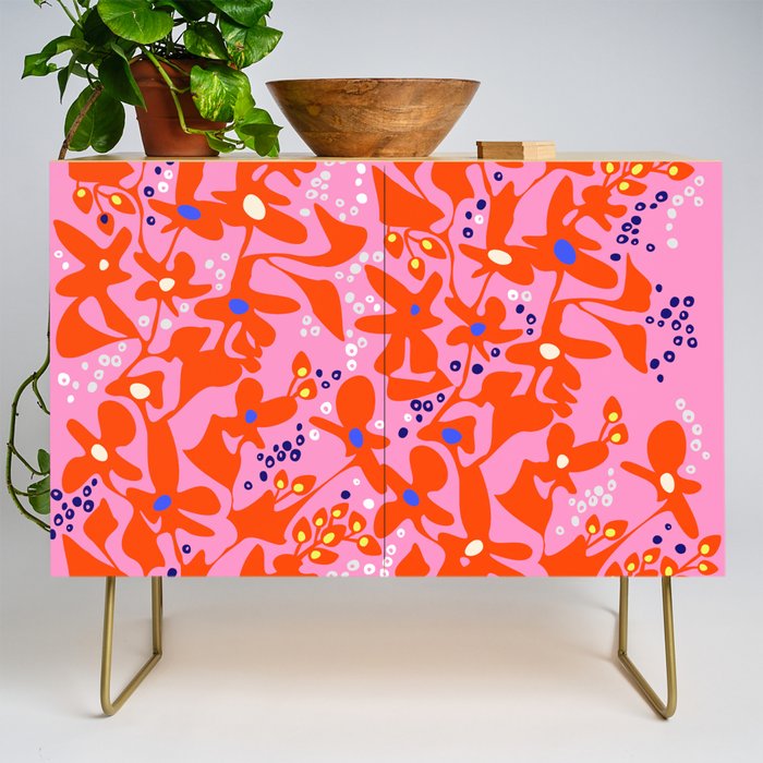 Pink home jungle: Organic shapes and flowers Credenza Gallery Image 1