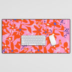 Pink home jungle: Organic shapes and flowers Desk Mat Gallery Image 1