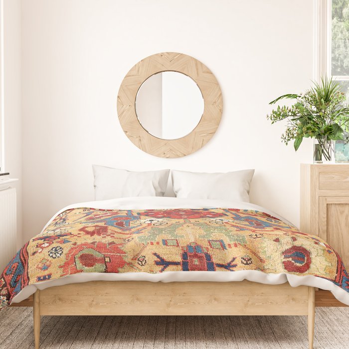 Sauj Bulag Azerbaijan Northwest Persian Rug Print Duvet Cover Gallery Image 3