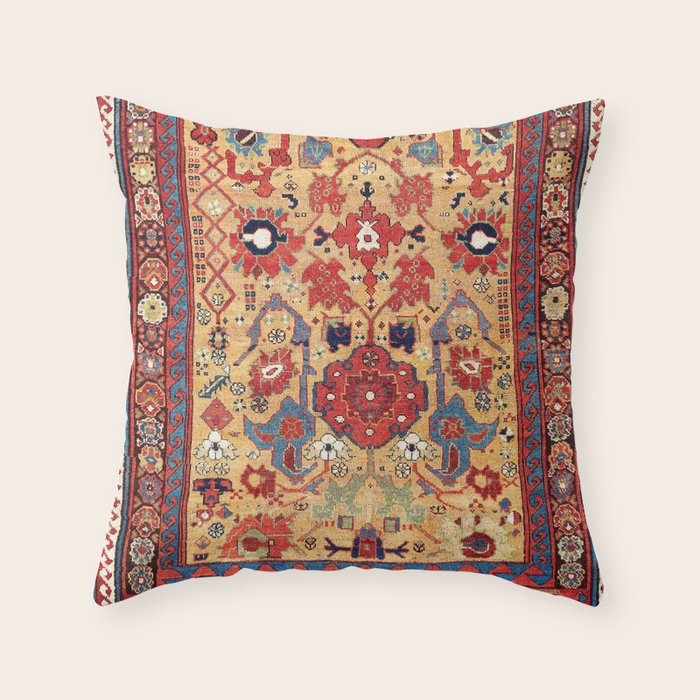 Sauj Bulag Azerbaijan Northwest Persian Rug Print Throw Pillow Gallery Image 6