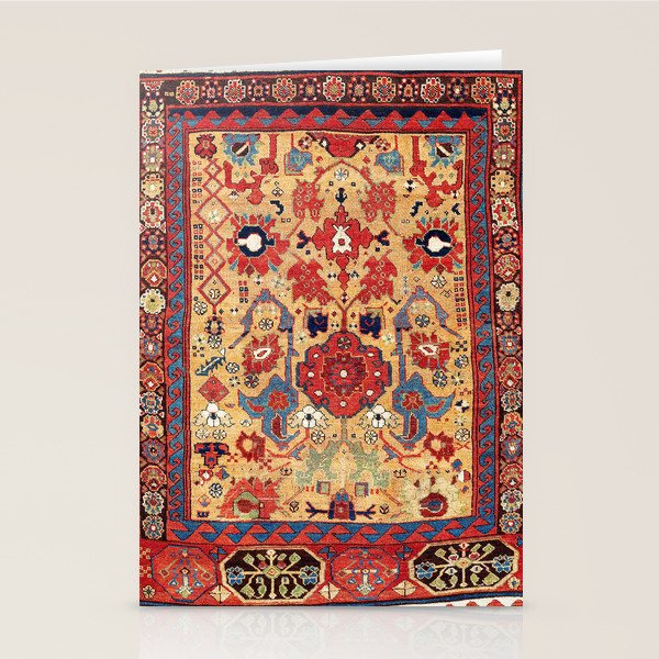 Sauj Bulag Azerbaijan Northwest Persian Rug Print Stationery Card Gallery Image 1