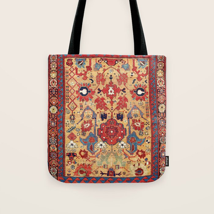 Sauj Bulag Azerbaijan Northwest Persian Rug Print Tote Bag Gallery Image 1