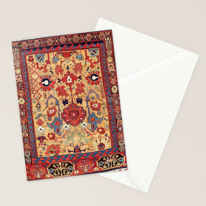 Sauj Bulag Azerbaijan Northwest Persian Rug Print Stationery Card Gallery Image 2