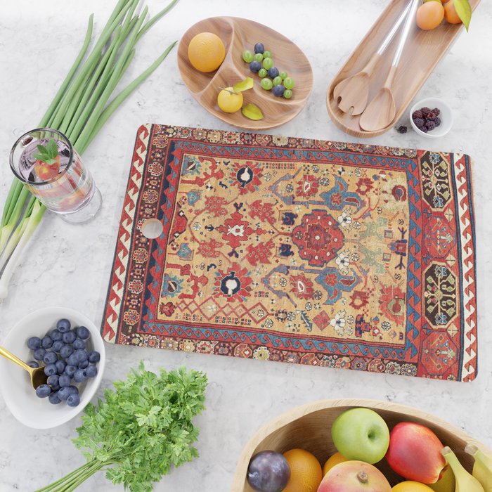 Sauj Bulag Azerbaijan Northwest Persian Rug Print Cutting Board Gallery Image 2