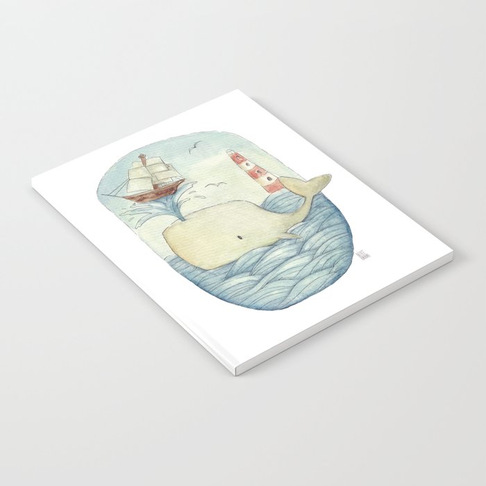 Cute Whale in the Sea Notebook Gallery Image 2