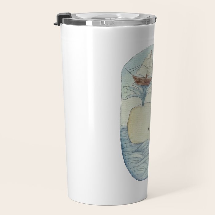 Cute Whale in the Sea Travel Mug Gallery Image 3