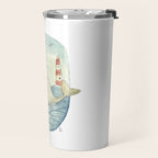 Cute Whale in the Sea Travel Mug Gallery Image 2