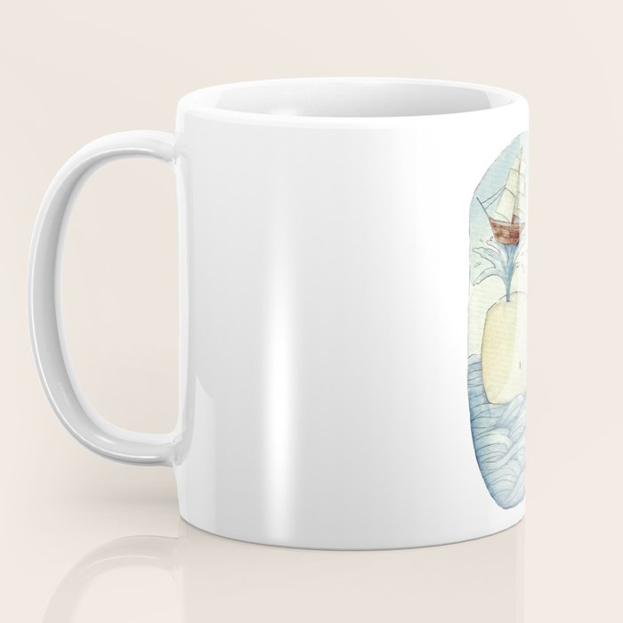 Cute Whale in the Sea Coffee Mug Gallery Image 3