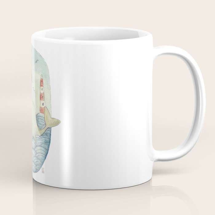 Cute Whale in the Sea Coffee Mug Gallery Image 1
