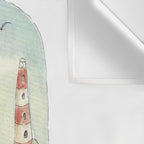 Cute Whale in the Sea Wall Tapestry Gallery Image 3