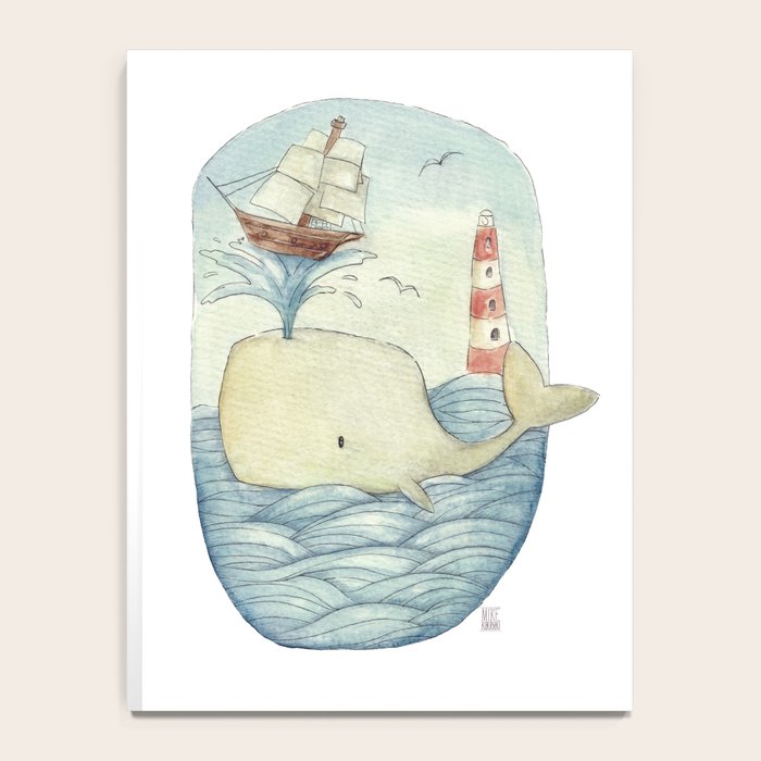Cute Whale in the Sea Notebook Gallery Image 4